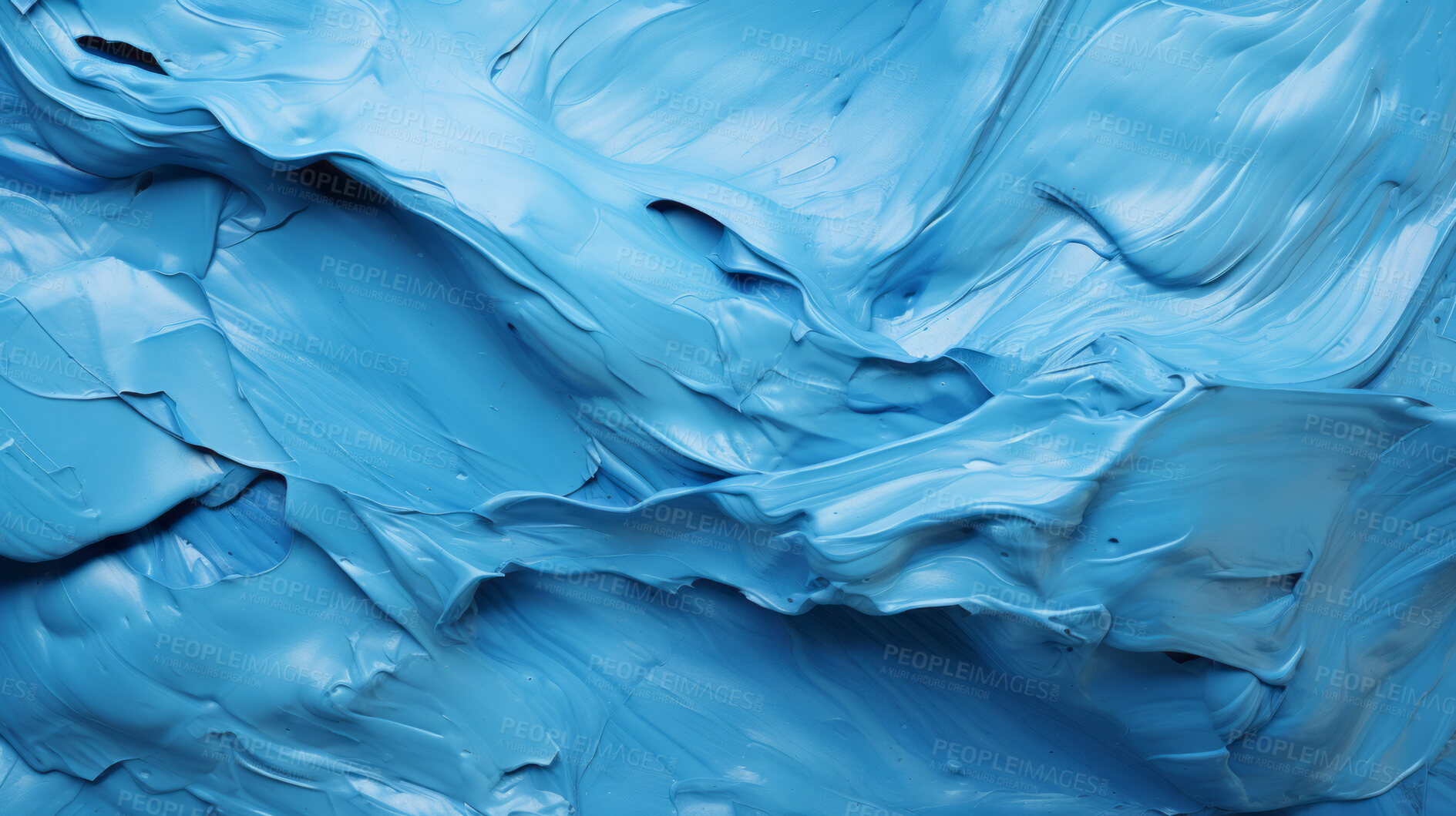Buy stock photo Blue smooth paint texture close-up. Swirl abstract background.