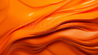 Orange smooth paint texture close-up. Swirl abstract background.