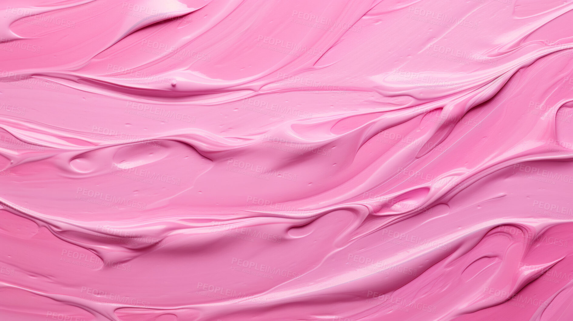 Buy stock photo Pink smooth paint texture close-up. Swirl abstract background.