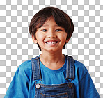 Portrait of a cute little asian boy wearing casual clothes while smiling and looking excited. Child standing against an orange studio background. Adorable happy little boy safe and alone