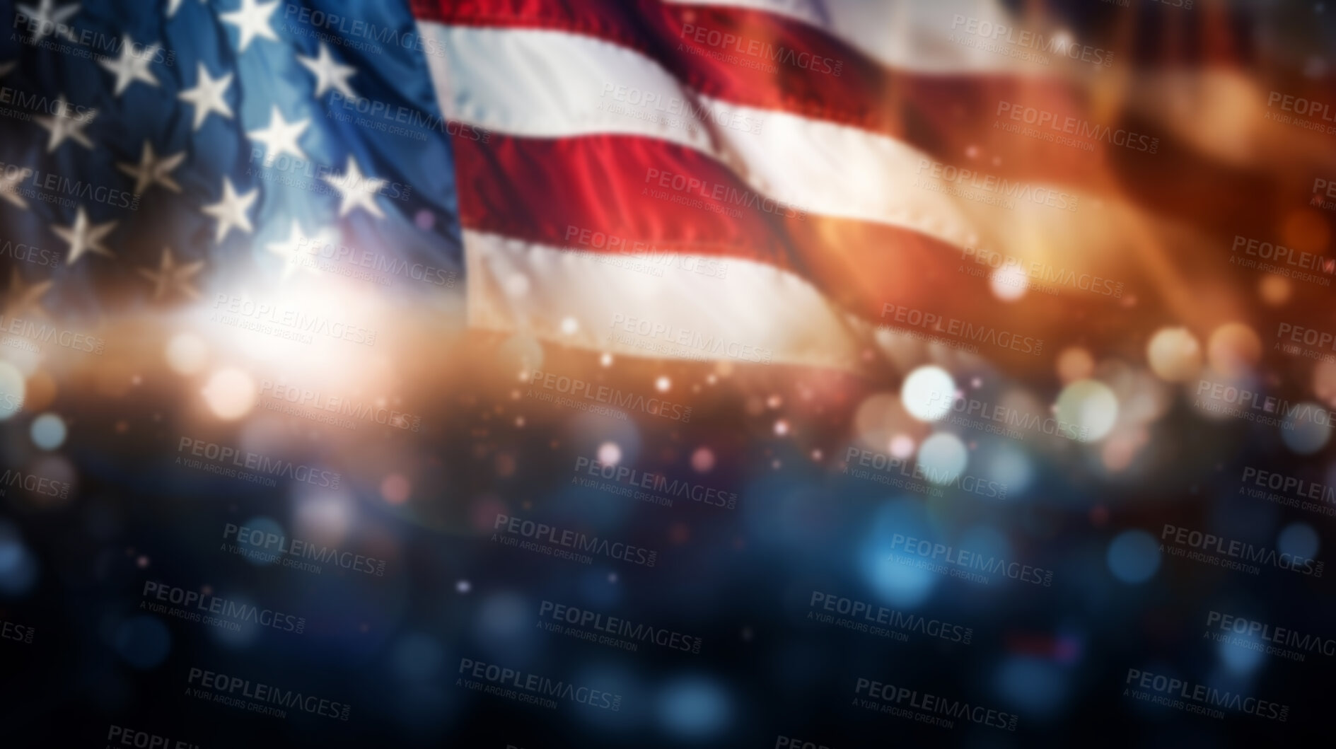 Buy stock photo American flag for Memorial Day, 4th of July, Labor Day, Patriot Day. Poster or background