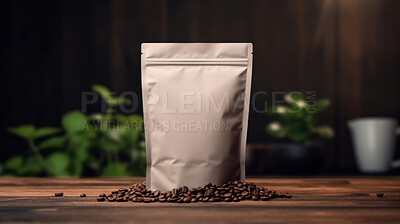 Coffee bean package Mock-Up and Blank for your text or design