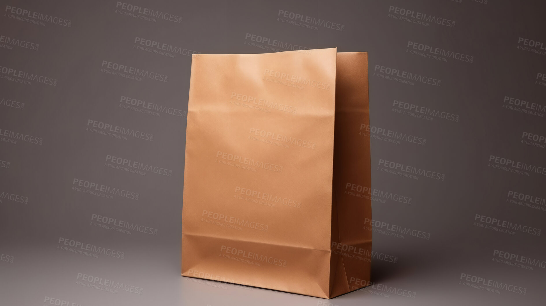 Buy stock photo Brown shopping paper bag Mock-Up and Blank for your text or design