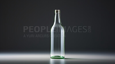 Glass Bottle Mock-Up and Blank for your label, text or design