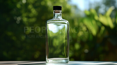 Glass Bottle Mock-Up and Blank for your label, text or design