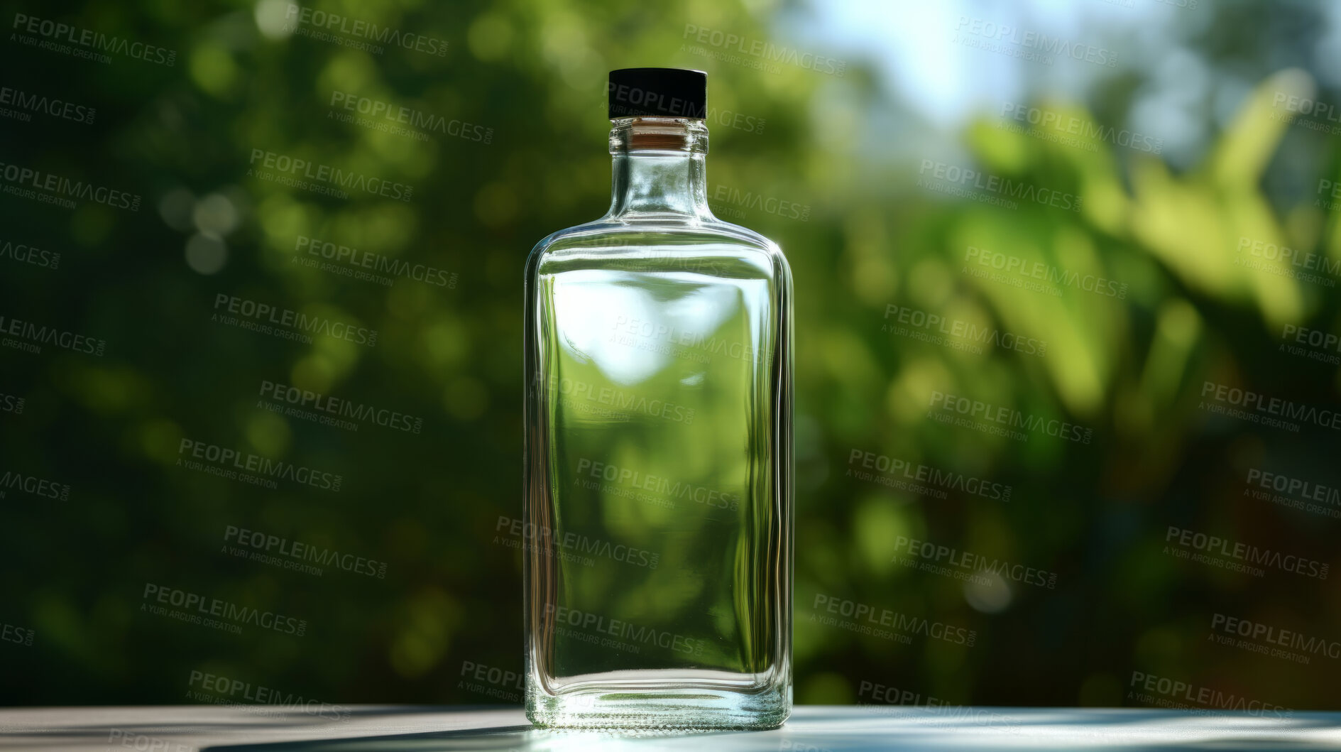 Buy stock photo Glass Bottle Mock-Up and Blank for your label, text or design