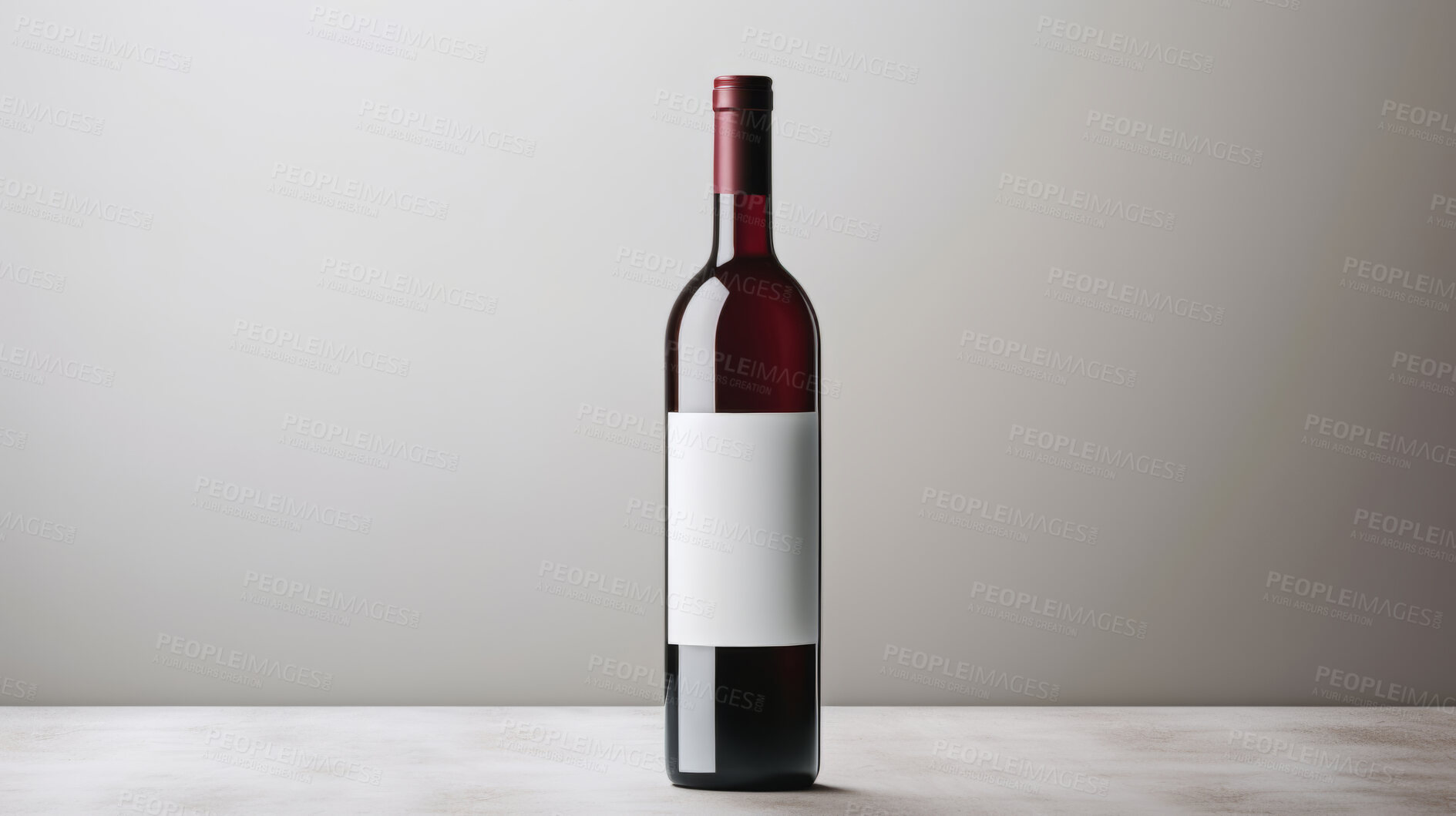 Buy stock photo Wine Bottle Mock-Up and Blank Label for your text or design