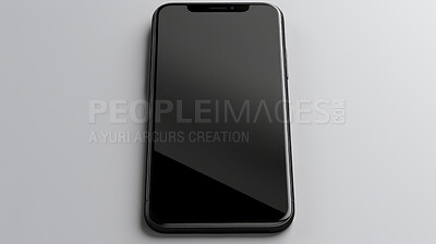 Buy stock photo Cellphone device mockup blank digital screen display 3d render for design