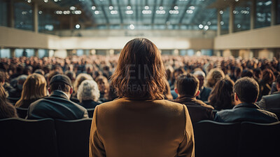 People at conference listen to speaker lecture in conference hall. Business entrepreneurship concept