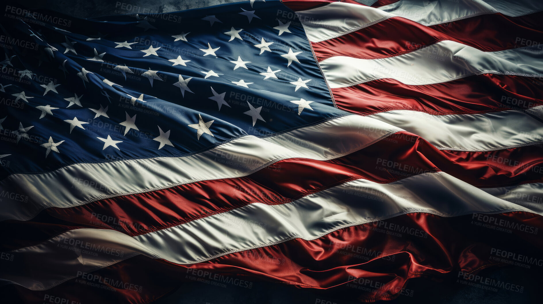 Buy stock photo United states of America flag. Red, white and blue. National pride concept.