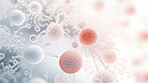 Close up of bacteria and virus cells. Biology, Science medicine background