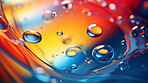 Oil and water abstract background. Colorful mix of oil and liquid bubbles.