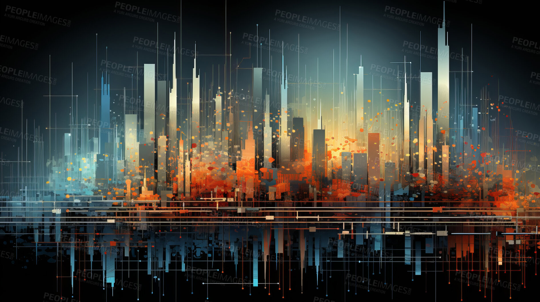 Buy stock photo Business graph chart of stock market investment trading. Growth and changes concept