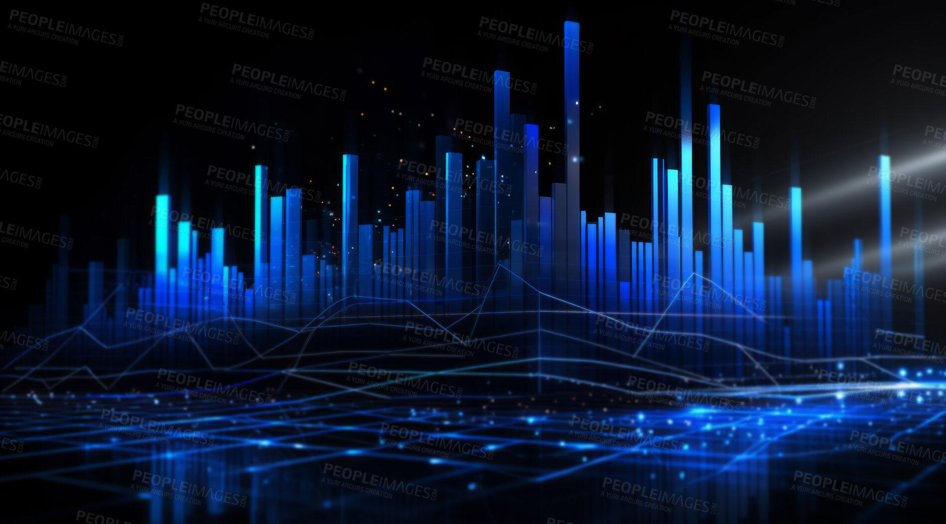 Buy stock photo Stock exchange software of finance and economy graphs.