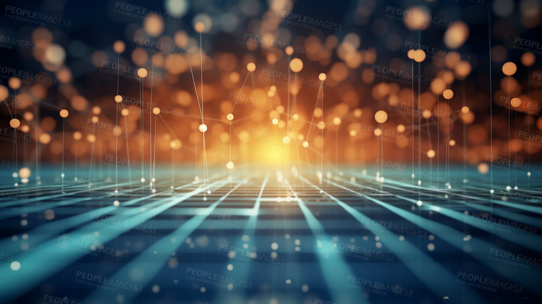 Buy stock photo Digital information and global connection concept. Big data technology for cyber security