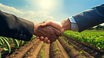 Handshake. Farmer and Business man shaking hands. Agricultural business