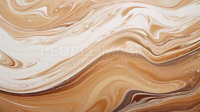 Buy stock photo Beige marble paint liquid flow effect. Abstract marble background pattern