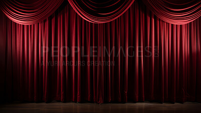 red curtain spotlight