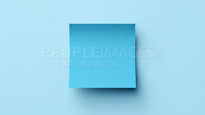 Buy stock photo Blue sticky notes. Design post it for work memo reminders, business planning and scheduling