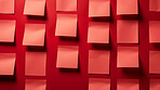 Red sticky notes. Design post it for work memo reminders, business planning and scheduling