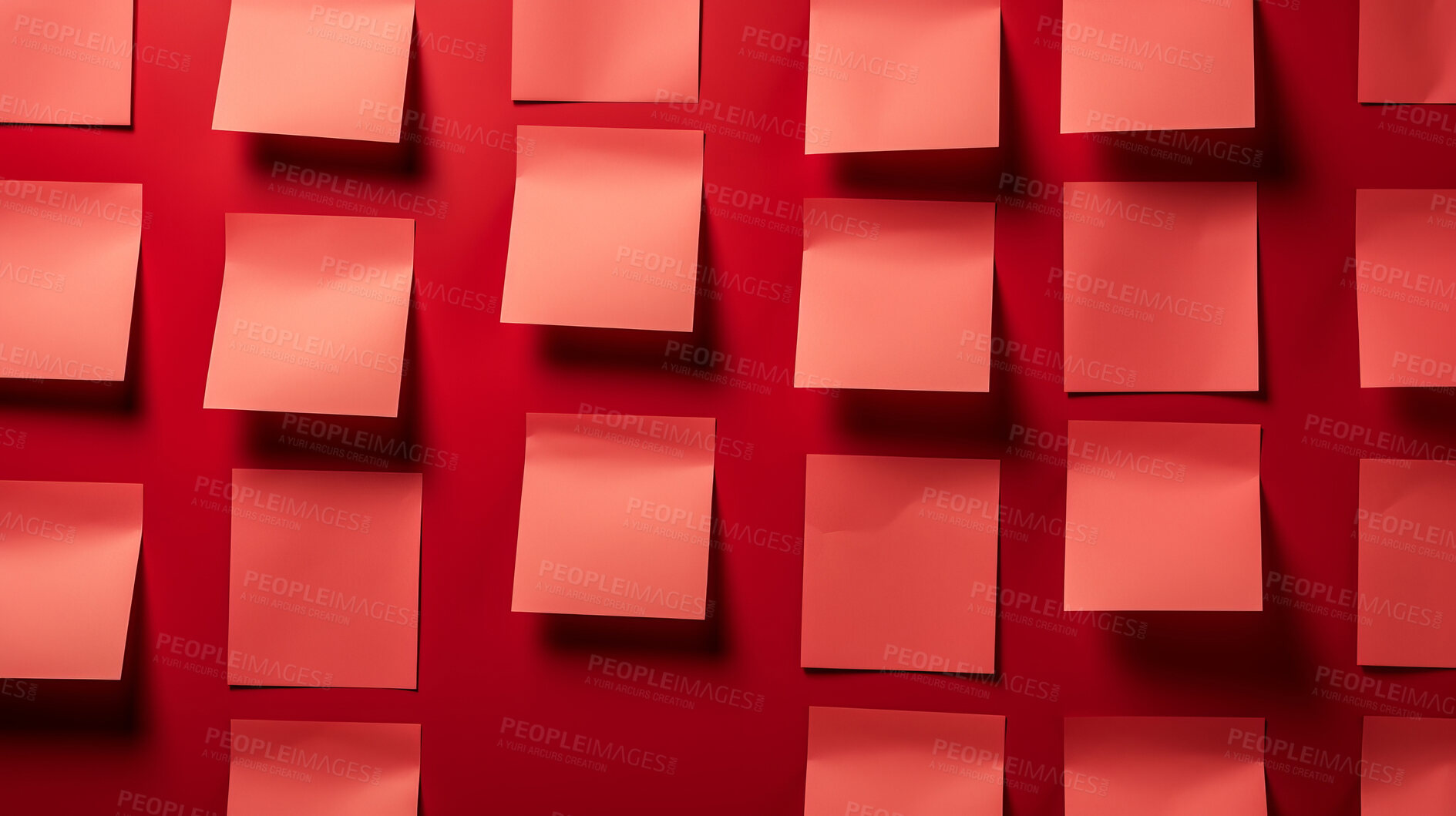 Buy stock photo Red sticky notes. Design post it for work memo reminders, business planning and scheduling