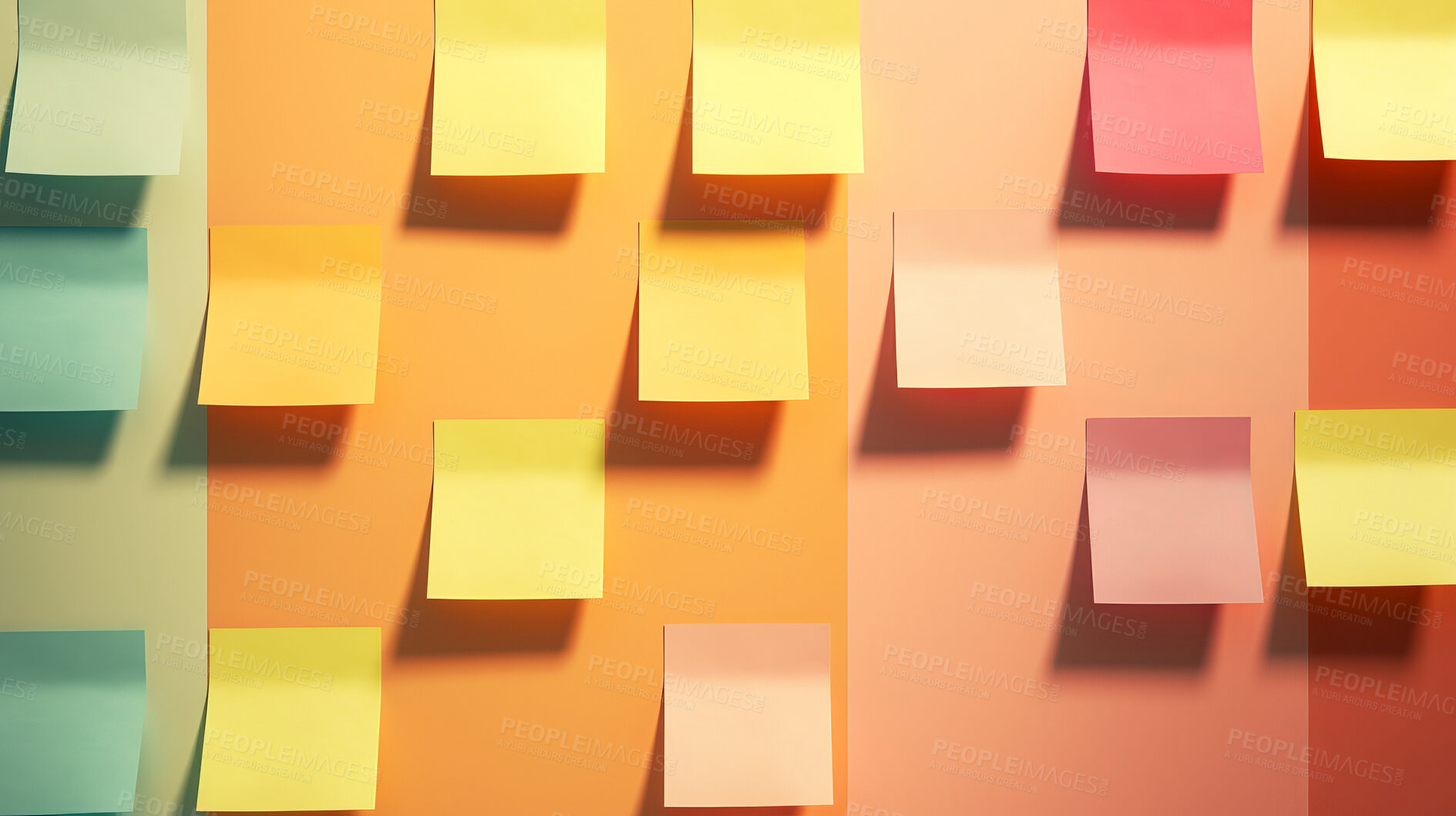 Buy stock photo Colorful sticky notes. Design post it for work memo reminders, business planning and scheduling