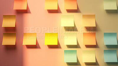 Buy stock photo Colorful sticky notes. Design post it for work memo reminders, business planning and scheduling