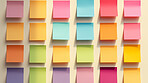 Colorful sticky notes. Design post it for work memo reminders, business planning and scheduling