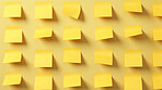 Yellow sticky notes. Design post it for work memo reminders, business planning and scheduling