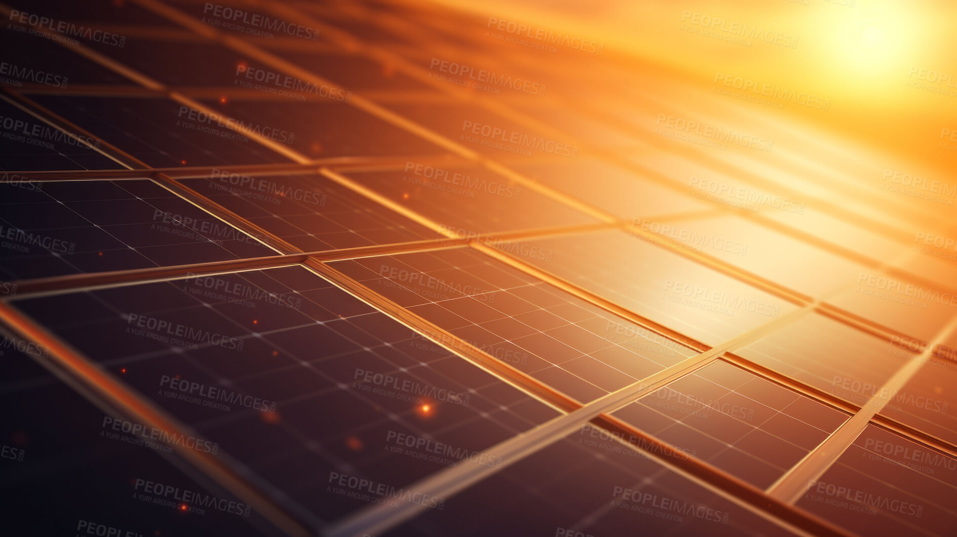 Buy stock photo Solar panel close-up view and panel cells. Clean energy, renewable energy concept