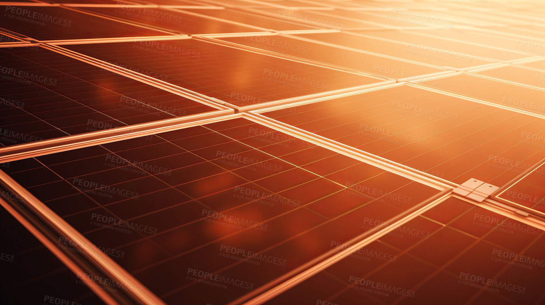 Buy stock photo Solar panel close-up view and panel cells. Clean energy, renewable energy concept