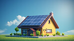 Solar panels, green energy for home investment. Solar panels, green energy for home