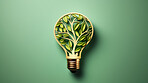 Eco friendly lightbulb, Sustainability, Renewable energy concept