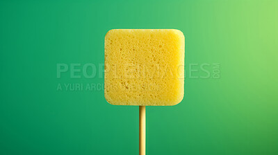 Sponge on a stick. Clean home and kitchen copyspace background