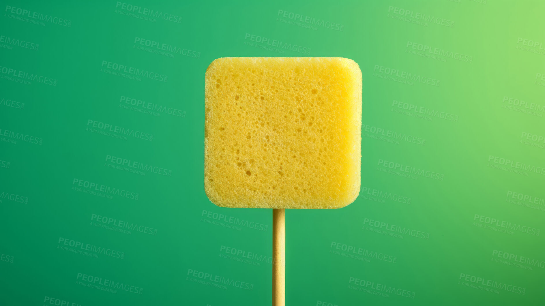 Buy stock photo Sponge on a stick. Clean home and kitchen copyspace background