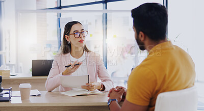 Buy stock photo Business people, teamwork and contract with lawyer management team talking about paperwork. Law analysis and woman with communication and cooperation planning research with strategy document