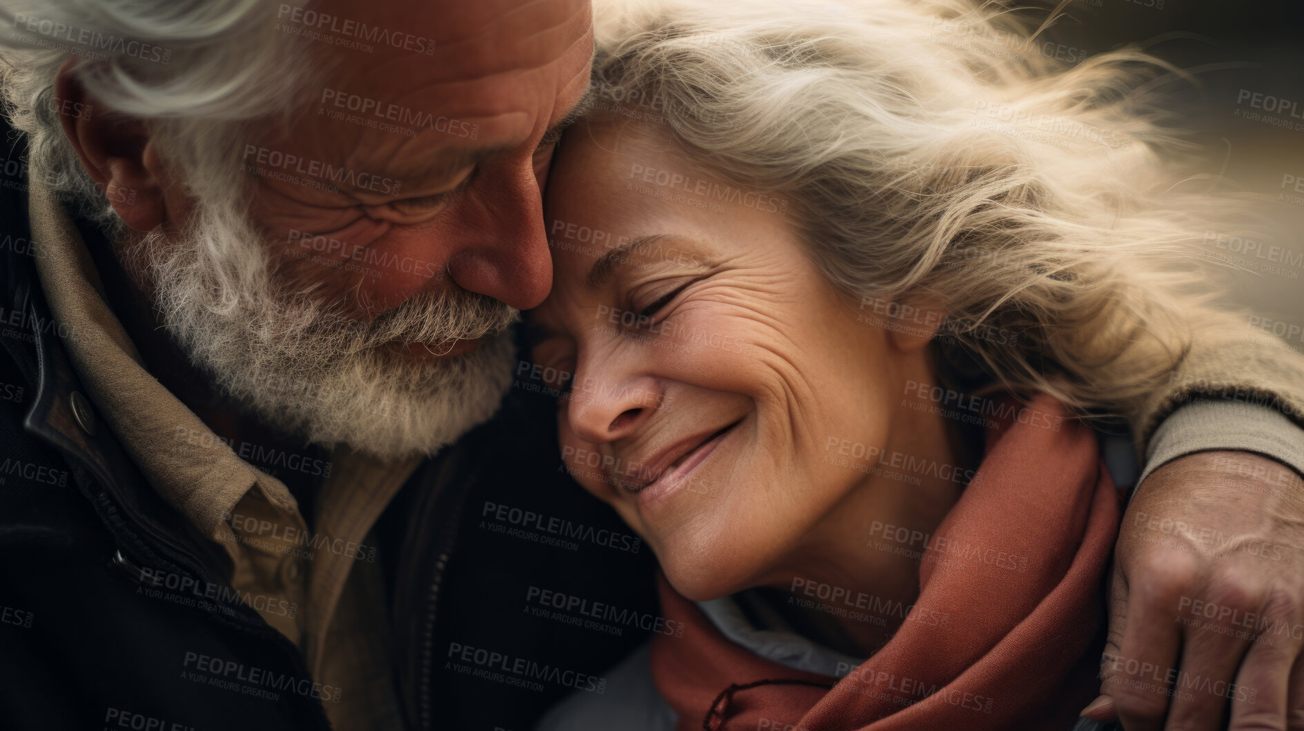 Buy stock photo Romantic married retired senior couple.Happy anniversary quality time