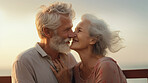 Romantic married retired senior couple.Happy anniversary quality time