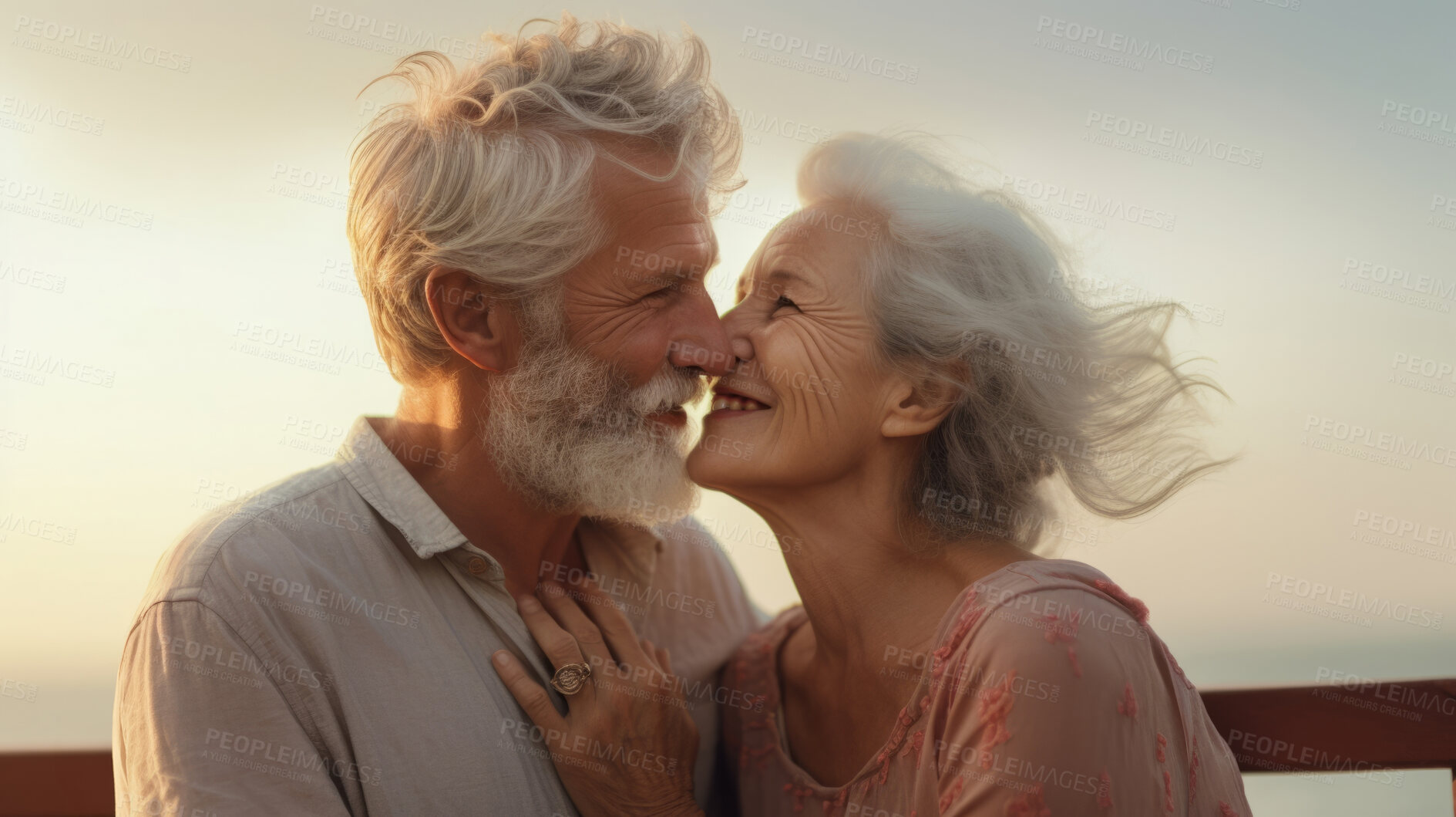 Buy stock photo Romantic married retired senior couple.Happy anniversary quality time