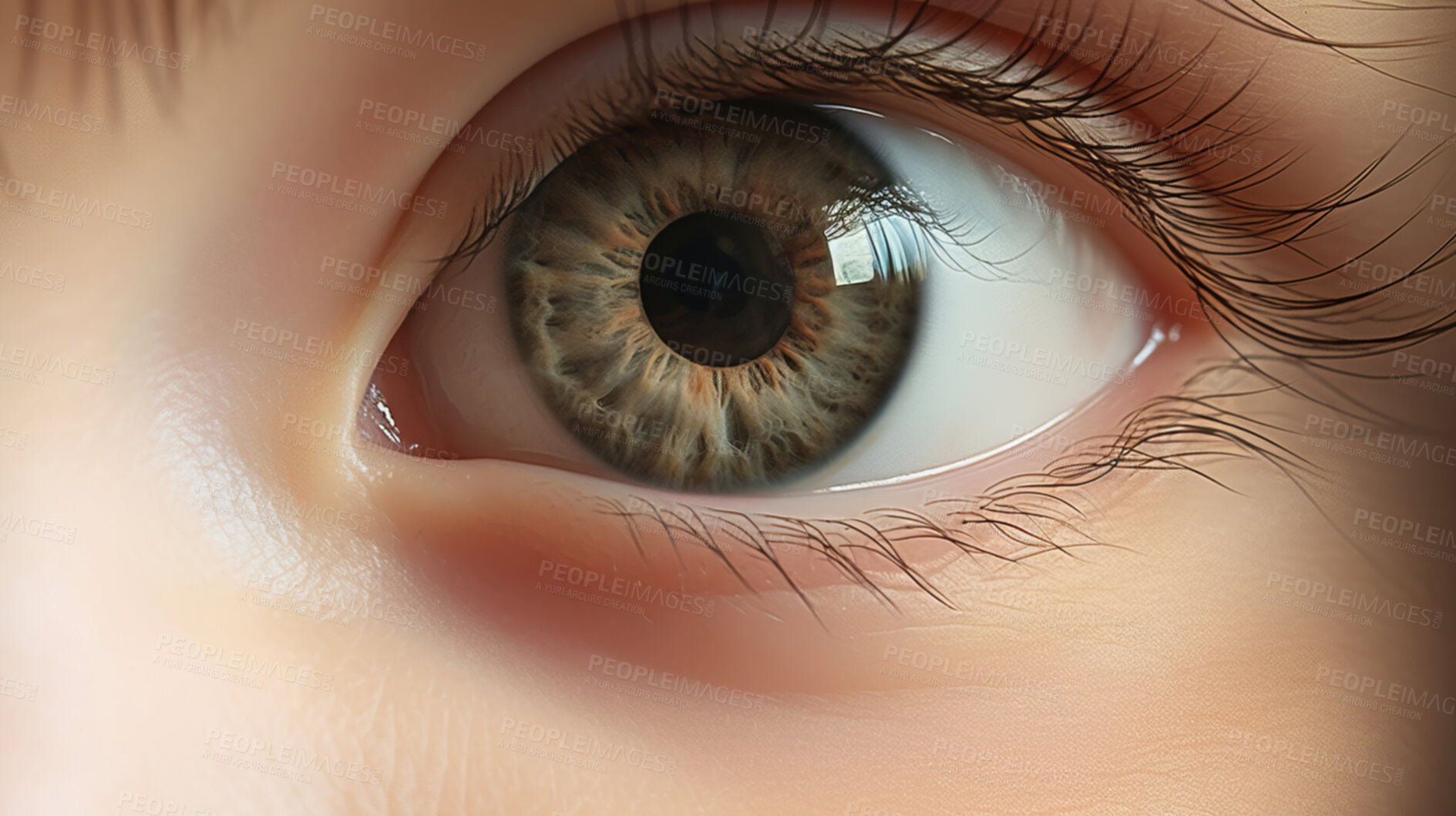 Buy stock photo Close-up of a toddler's eye. Macro eye for pediatric ophthalmology and eye health