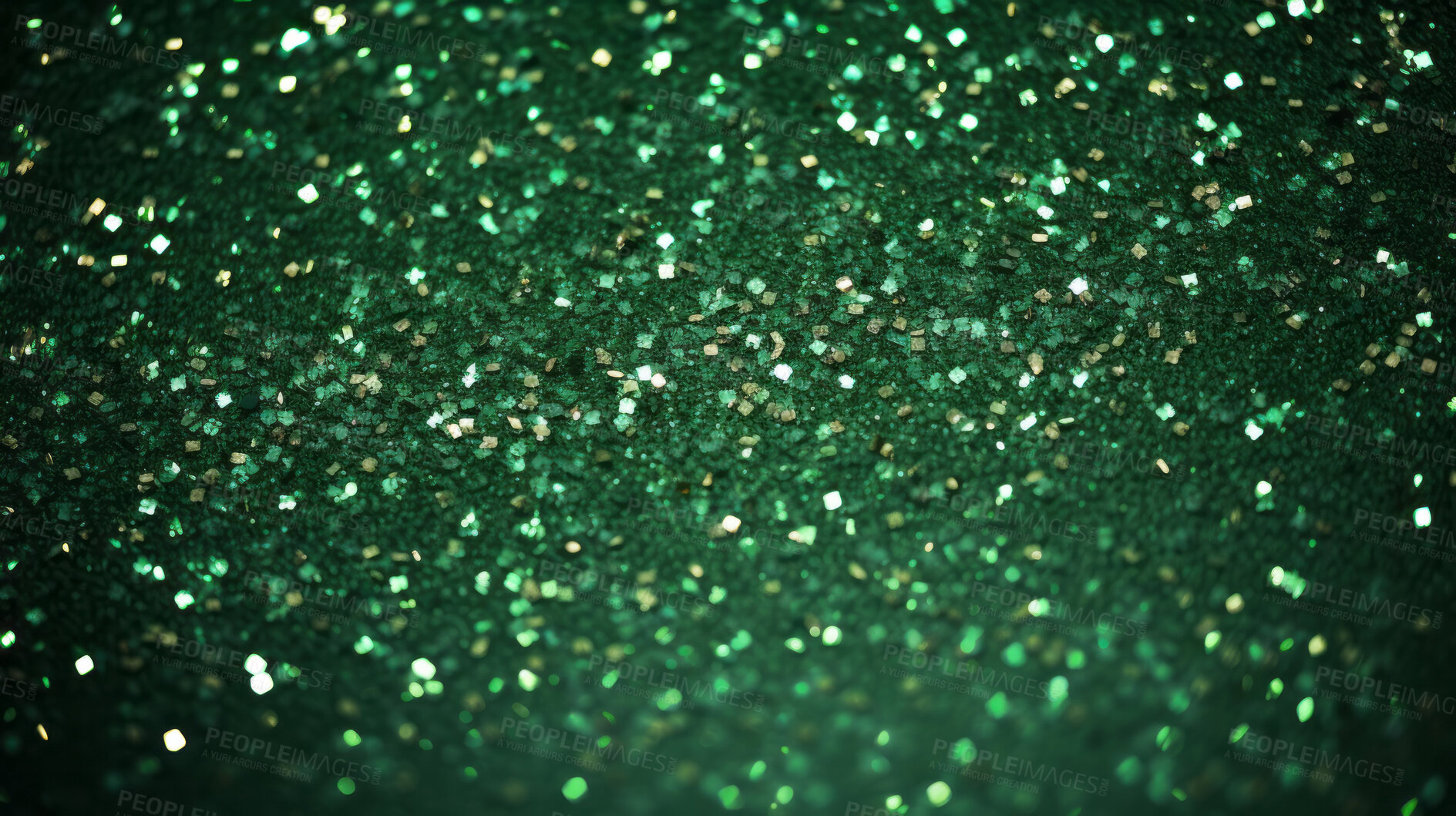 Buy stock photo Green glitter sparkling shiny wrapping paper background. Wallpaper decoration