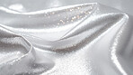 Silver glitter wave material. Metallic textile design background