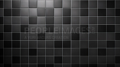 Black ceramic tile wall or floor background. Design wallpaper copyspace