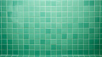 Green ceramic tile wall or floor background. Design wallpaper copyspace