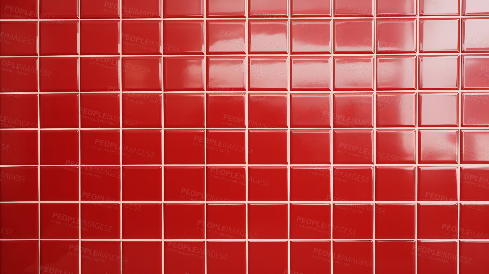 Buy stock photo Red ceramic tile wall or floor background. Design wallpaper copyspace