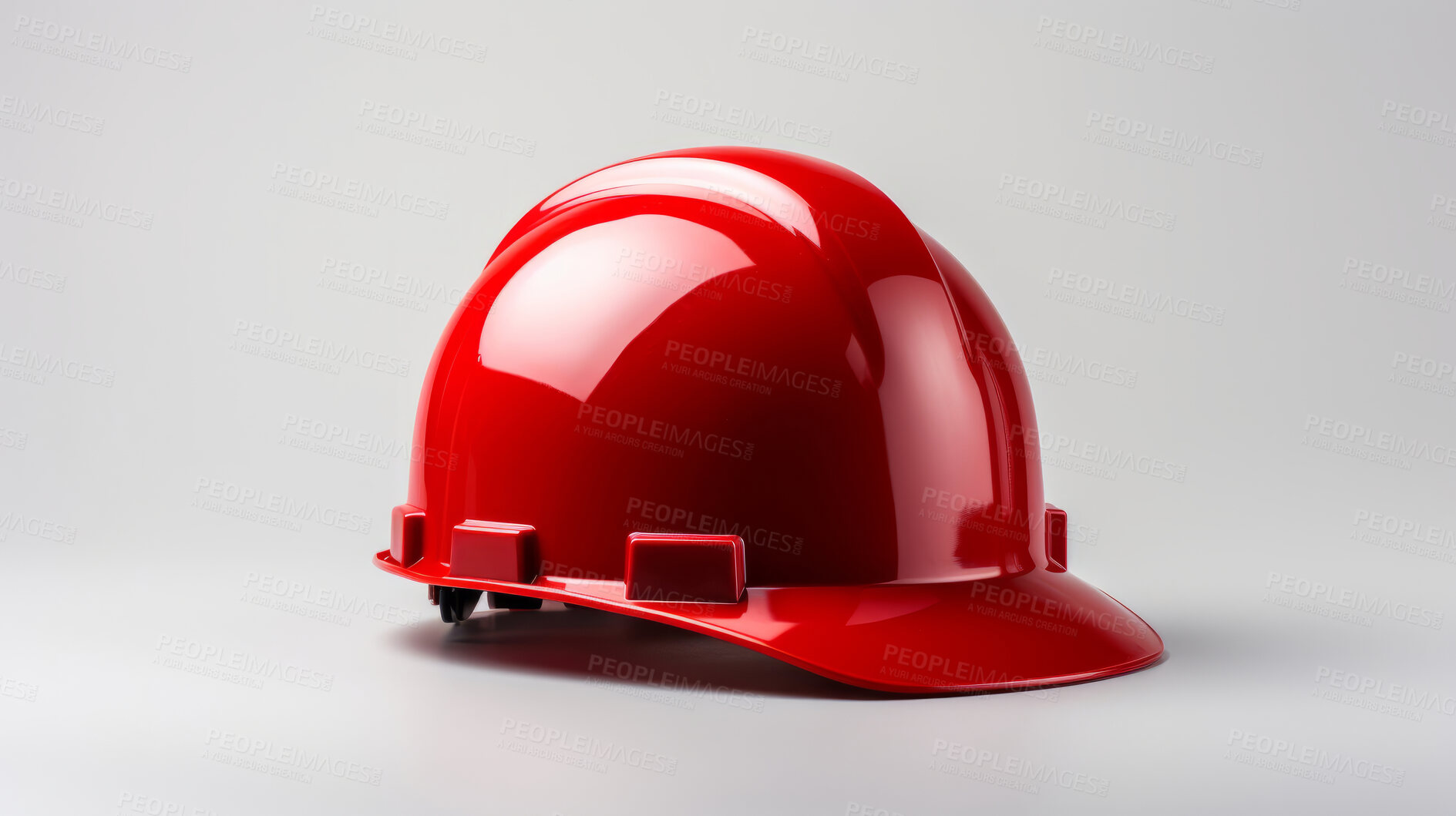 Buy stock photo Studio shot of Hard hat on blank backdrop. Labour day Concept. Construction concept.