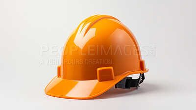 Buy stock photo Studio shot of Hard hat on blank backdrop. Labor day Concept. Construction concept.