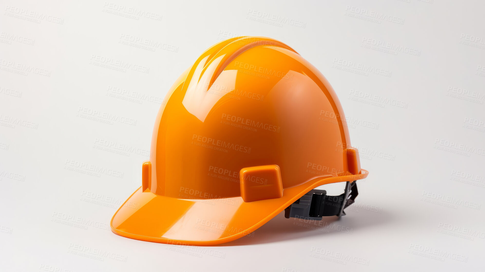 Buy stock photo Studio shot of Hard hat on blank backdrop. Labor day Concept. Construction concept.