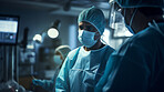 Surgeon or doctor in the operating hospital room -performing an operation