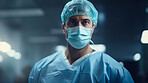 Surgeon or doctor in the operating hospital room -performing an operation